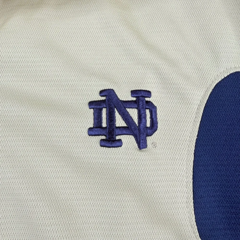 Notre Dame Adidas Track Jacket Mens Large Gold Navy Fighting Irish Climalite Zip